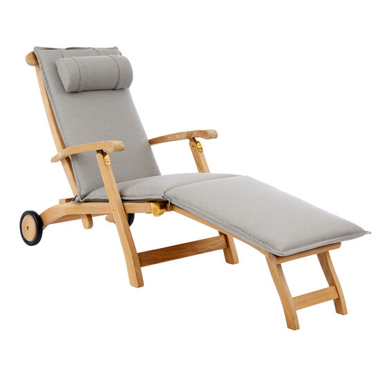 Royal Princess Deck Chair mit Rädern und verlängerter Fußstütze