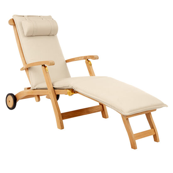 Royal Princess Deck Chair mit Rädern und verlängerter Fußstütze