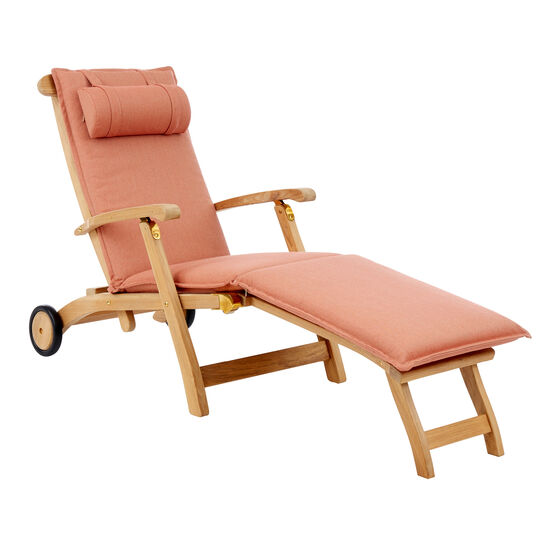Royal Princess Deck Chair mit Rädern und verlängerter Fußstütze