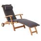 Royal Princess Deck Chair mit Rädern und verlängerter Fußstütze