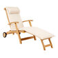 Royal Princess Deck Chair mit Rädern und verlängerter Fußstütze