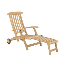 Royal Princess Deck Chair mit Rädern und verlängerter Fußstütze