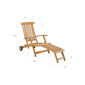Royal Princess Deck Chair mit Rädern und verlängerter Fußstütze