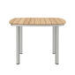 Temper Tisch Eloxal 105 x 105 Tischplatte Teak