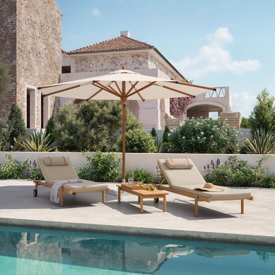 Cavo Lounge Couchtisch 140 x 45 Teak