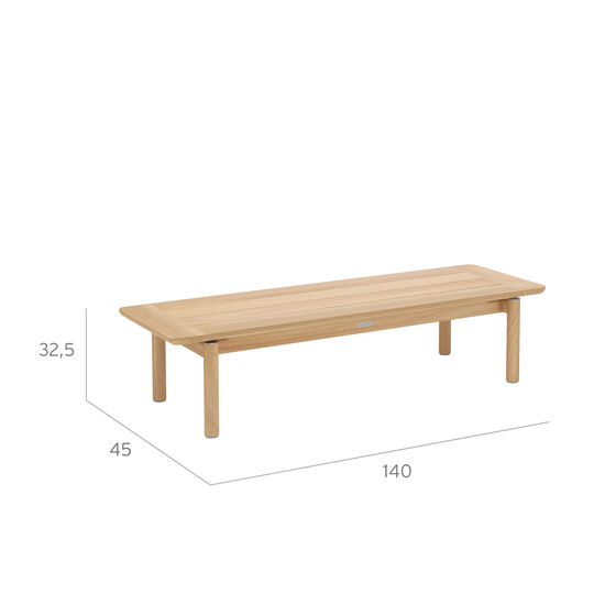 Cavo Lounge Couchtisch 140 x 45 Teak