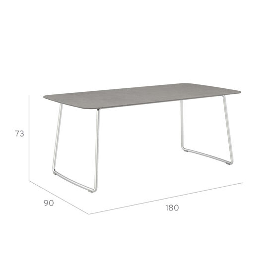 Amari Tisch 180 x 90 Tischplatte Kunstharz Shade