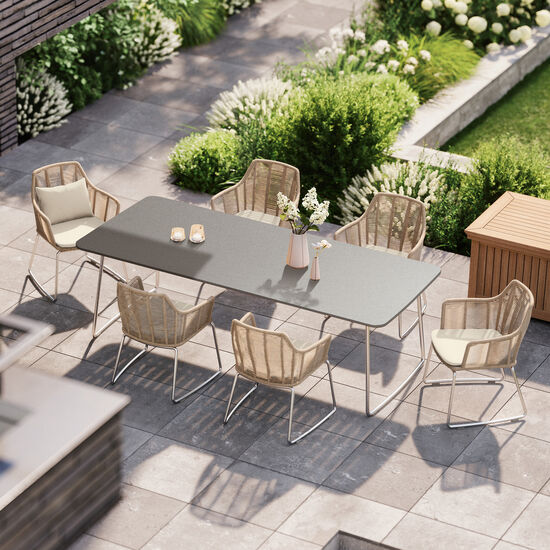 Amari Tisch 240 x 100 Tischplatte Kunstharz Shade