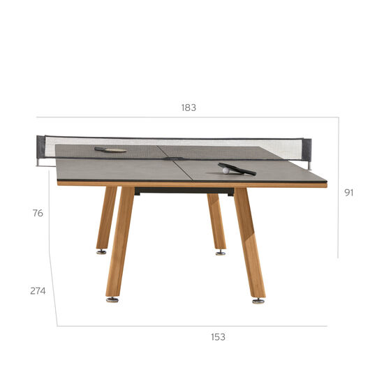 Outdoor-Spiele-Spiele-Kunstharz-Teakholz-Stahl-verzinkt-pulverbeschichtet-