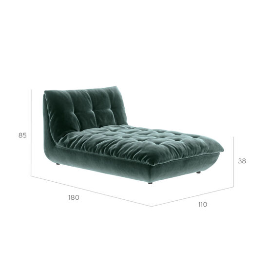 Sandvig Longchair Aquamarin