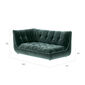 Sandvig Sofa 180 Armlehne rechts Aquamarine