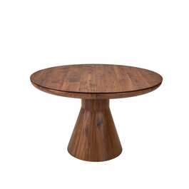 Tavo Massivholztisch rund Nussbaum, ausziehbar