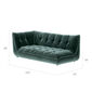 Sandvig Sofa 220 Armlehne rechts Aquamarin