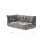 Sandvig Sofa 180 Armlehne rechts Quarz