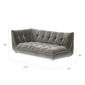 Sandvig Sofa 220 Armlehne rechts Quarz