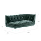 Sandvig Sofa 220 Armlehne links Aquamarin
