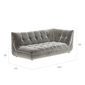 Sandvig Sofa 220 Armlehne links Quarz