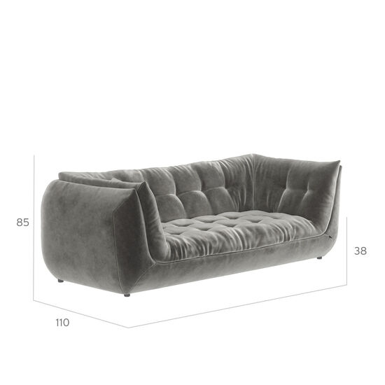 Sandvig Sofa 220 mit Armlehnen Quarz