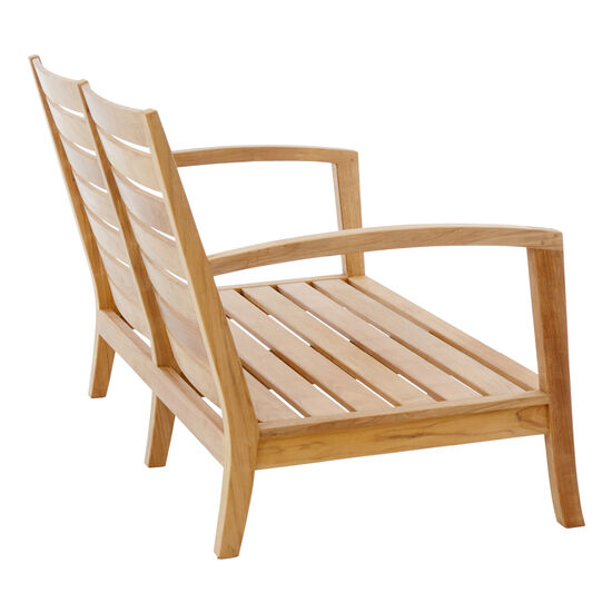 Gartenmöbel-Loungemöbel-Gartenstuhl-Auflagen-Zweisitzer-Element mit Armlehne-Rückenwand-Teakholz