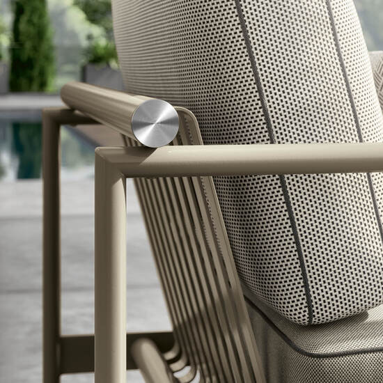 Loreto Sessel inkl. Auflagen Dessin "Sinfonia Gris"