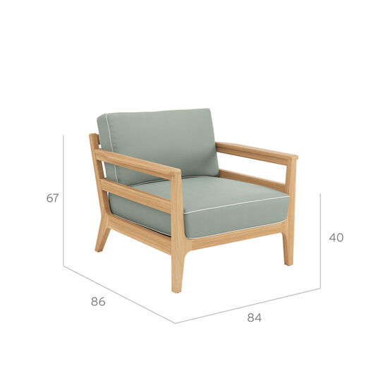 Newhaven Sessel inkl. Auflagen Dessin "Mineral/Keder Linum"