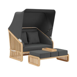 Newcastle Set Medium inkl. Auflagen Dessin "Anthrazit"