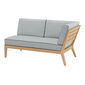 Valencia Lounge Chaiselongue links inkl. Auflagen Dessin "River/Keder Baltic"