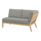 Valencia Lounge Chaiselongue links inkl. Auflagen Dessin "Stone/Keder Taupe"