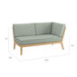 Valencia Lounge Chaiselongue links inkl. Auflagen Dessin "Mineral/Keder Taupe"