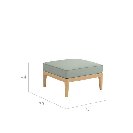 Valencia Lounge Hocker inkl. Auflage Dessin "Mineral/Keder Taupe"