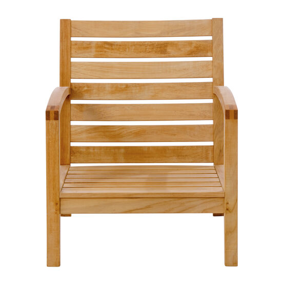 Gartenmöbel-Loungemöbel-Gartenstuhl-Auflagen-Einsitzerelement-Element mit Armlehne-Rückenwand-Teakholz