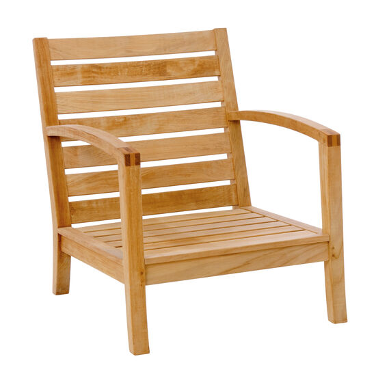 Gartenmöbel-Loungemöbel-Gartenstuhl-Auflagen-Einsitzerelement-Element mit Armlehne-Rückenwand-Teakholz