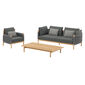 Cavo Set Lounge Sessel und Sofa Anthrazit, Couchtisch 160 x 80