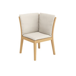 Auflage Valencia Bank Eckelement, Dessin "Linum/Keder Pearl"