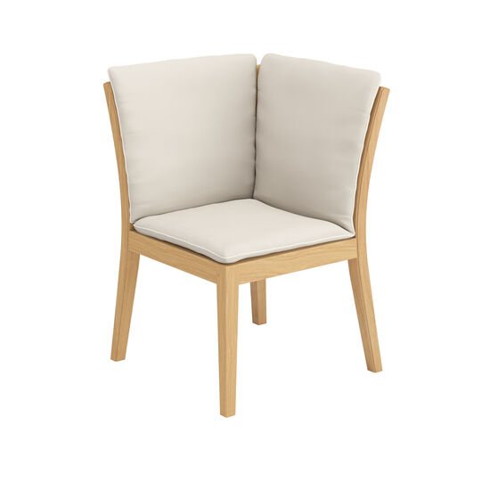 Auflage Valencia Bank Eckelement, Dessin "Linum/Keder Pearl"