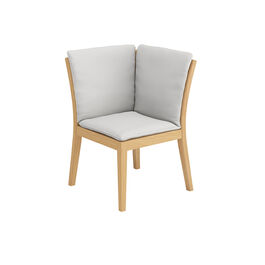 Auflage Valencia Bank Eckelement, Dessin "Crystal/Keder grau"