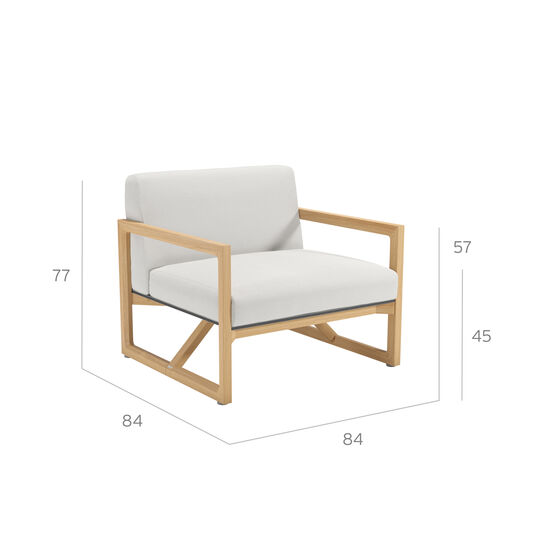 Trey Lounge Sessel inkl. Auflage Dessin "Crystal"