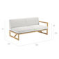 Trey Lounge Sofa Armlehne links inkl. Auflagen Dessin "Crystal"