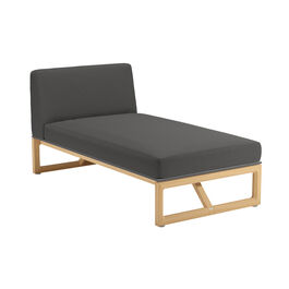 Trey Lounge Chaiselongue inkl. Auflagen Dessin "Anthrazit"