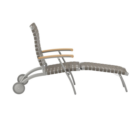 United States Deck Chair Silk mit Rädern und verlängerter Fußstütze