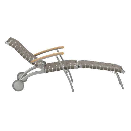 United States Deck Chair Silk mit Rädern und verlängerter Fußstütze