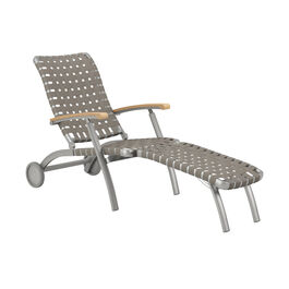 United States Deck Chair Silk mit Rädern und verlängerter Fußstütze