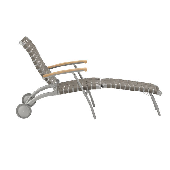 United States Deck Chair Silk mit Rädern und verlängerter Fußstütze