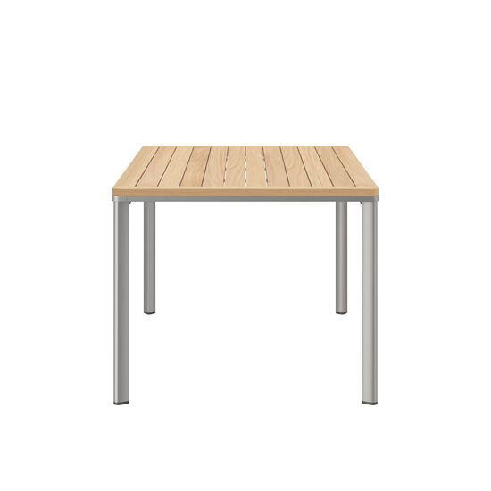 Portland Tisch Silk Aluminium 140 x 90 Tischplatte Teak