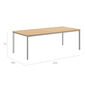 Portland Tisch Silk Aluminium 220 x 100 Tischplatte Teak