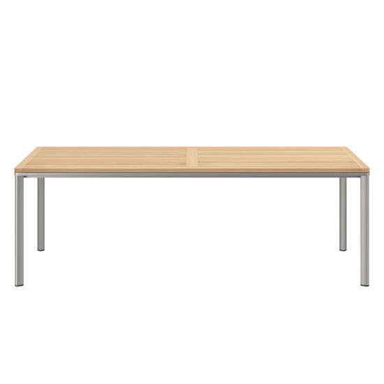 Portland Tisch Silk Aluminium 220 x 100 Tischplatte Teak