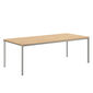 Portland Tisch Silk Aluminium 220 x 100 Tischplatte Teak