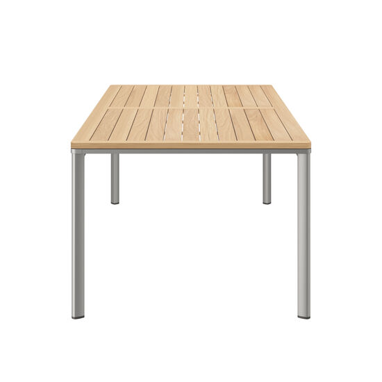 Portland Tisch Silk Aluminium 220 x 100 Tischplatte Teak