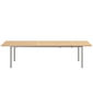Portland Ausziehtisch Silk Aluminium 240-300 x 100 Tischplatte Teak