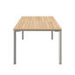 Portland Ausziehtisch Silk Aluminium 240-300 x 100 Tischplatte Teak